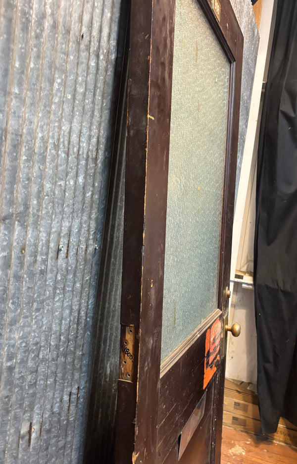 2-Panel Half Glass Wooden Door GA21482