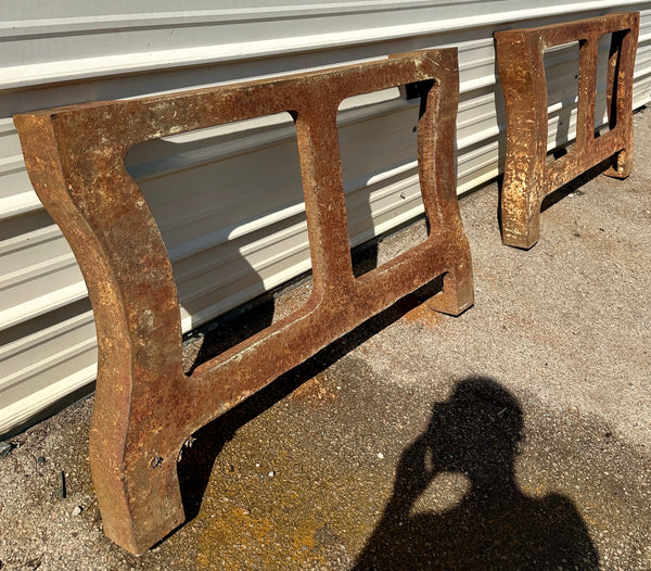Pair of Antique Industrial Cast Iron Machine Table Legs GA20962