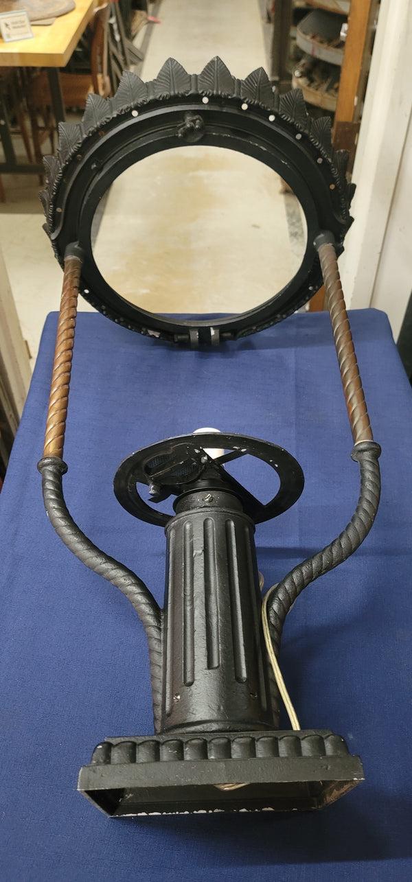 1899 Large Victorian Street Lamp Frame Electrified 29" x 18" GS00840