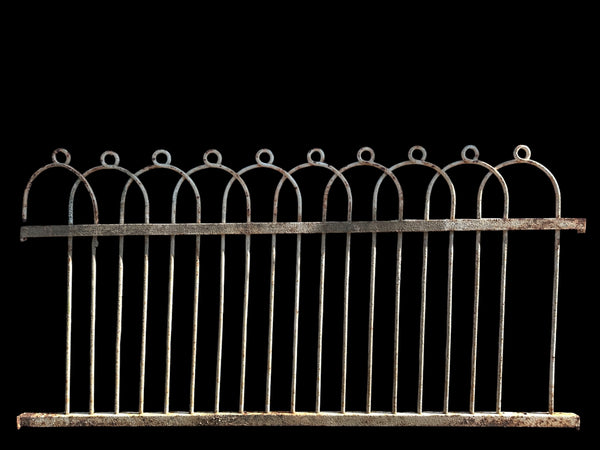 41 Ft of Antique Wrought Iron Fencing w/ Gate GA21035