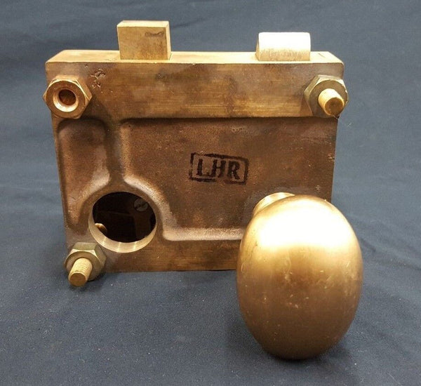 Brass Ship Rim Lock with Oval Knob