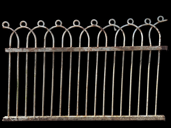 41 Ft of Antique Wrought Iron Fencing w/ Gate GA21035