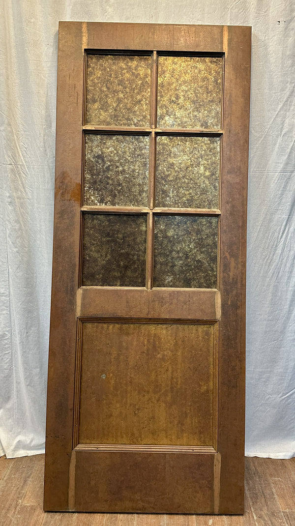 6-Pane 1-Panel Copper Door w/ Stained Glass GA20573