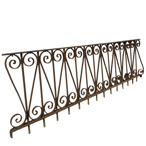 Antique Wrought Iron Garden Gate - 68" Long x 21" Tall - GA20859