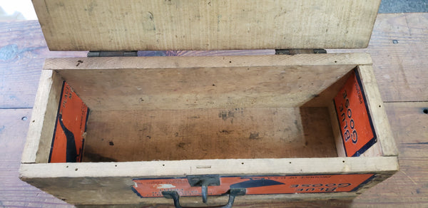 Handmade Toolbox from Blue Goose Fruit Crate 15"x 6 1/2" x 6" GS010937