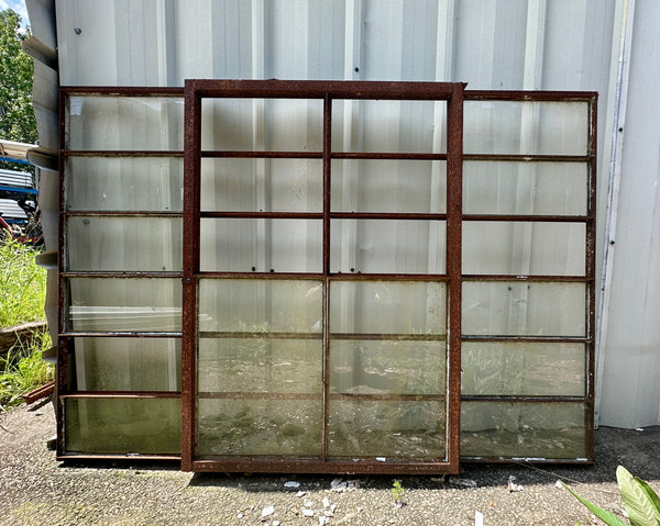 28-Pane Steel Frame Casement Window - 66 1/4"W x 46 1/4"T GA20287