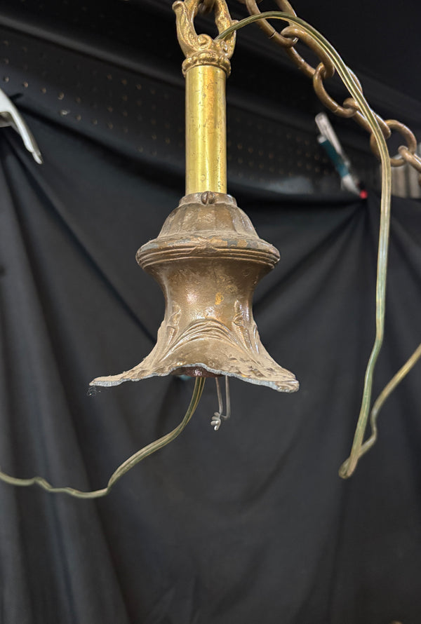 Pair of Bronze 6-Light Globe Chandeliers GA21361