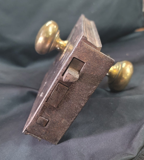 Restored Carpenter & Tildesley Right Side Lock Set w/ & Key 6" x 4 1/2" GS00988