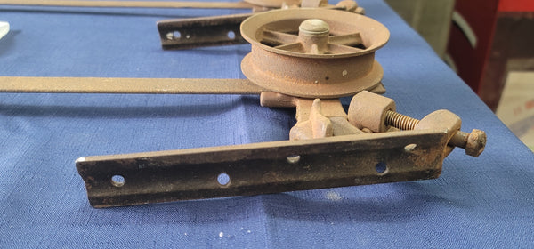 Rare 1880's 2 Sets of Cast Iron Pocket Door Wheel Rollers w/ Screws GS00652