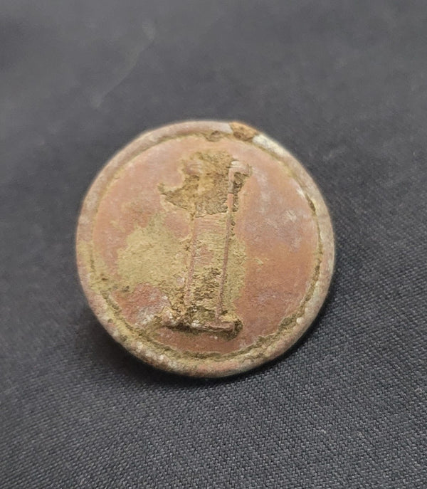 Civil War Confederate Lined "I" Infantry Coat Button GS01038