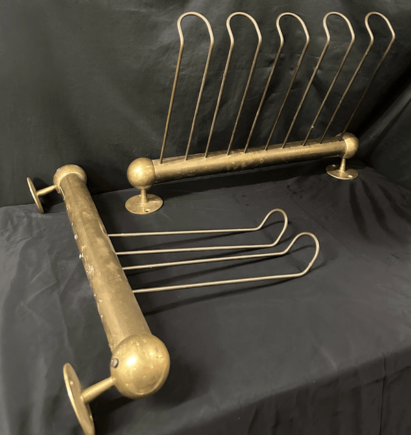 Vintage Brass Overhead Bar Glass Rack GA20596