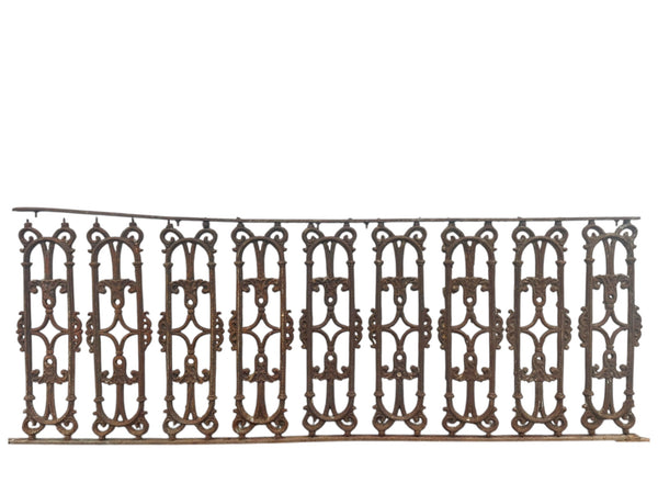 18 Ft of Ornate Antique Iron Garden Fencing GA20878