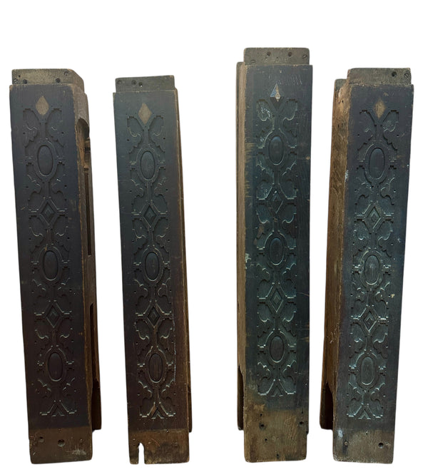 Set of 4 Antique Carved Newel Posts GA20604