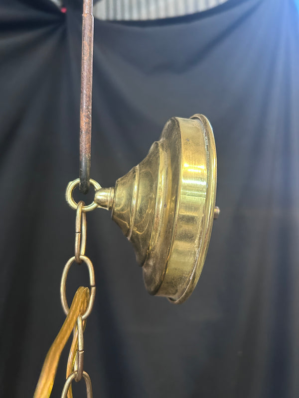4 Light Antique Brass Chandelier 19"x13" GS010965