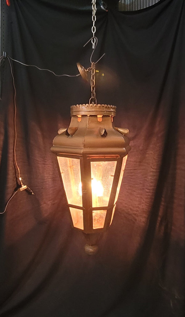 Portico Ceiling Lantern w/ Textured Seeded Glass Panels 38" x 20" GS01007