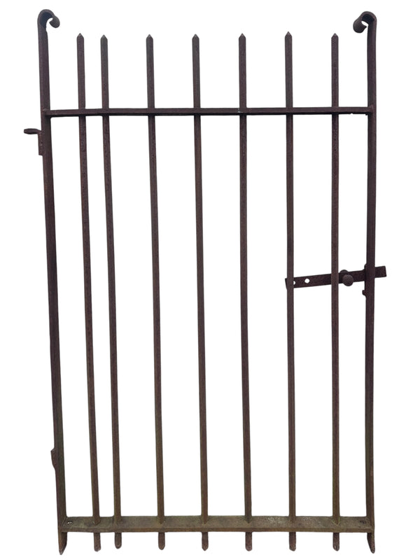 Antique Wrought Iron Entrance Gate w/ Latch - 43" W x 68" T - GA21044