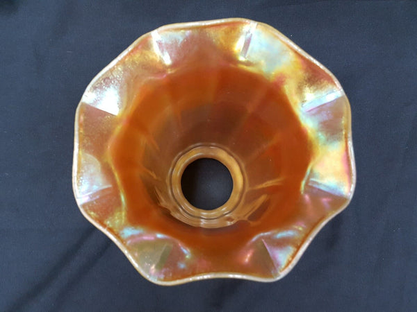 Art Nouveau Opalescent Lundberg Studios Pink A-Line Fluted Glass Shade