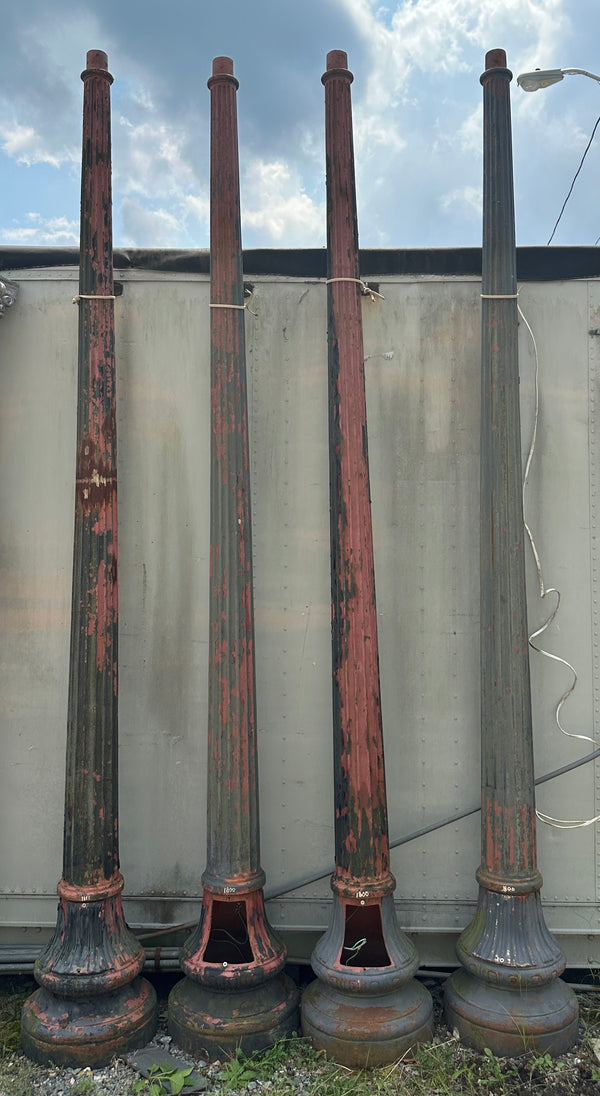 10 Ft Cast Iron Fluted Street Lamp Posts GA20290