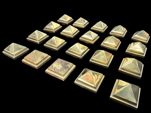 Solid Brass Pyramid Top Finials/ Post Caps - 20 Available - GA20681
