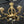 Load image into Gallery viewer, Brass 8-Light Chandelier with Shades GA21276
