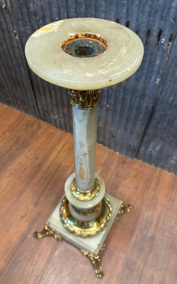 Alabaster Table Base w/ Ionic Capital (No Top) GA20288