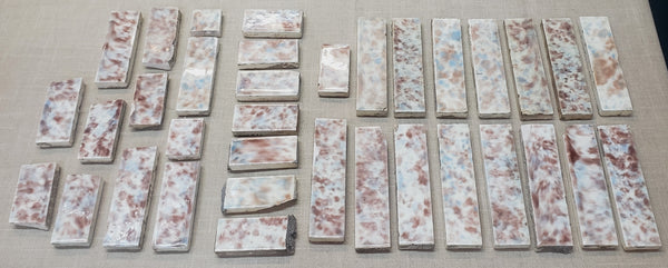 Lot of 35 Cambridge Glazed Fireplace Tiles 6" x 1 1/2" & More GS010940
