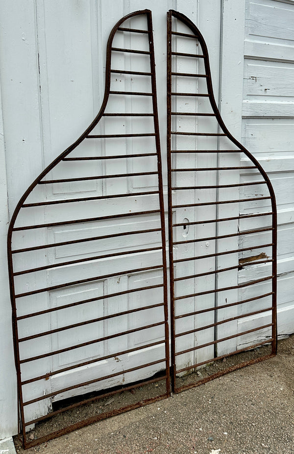 Antique Iron Arched Entry Gate Pair GA20382
