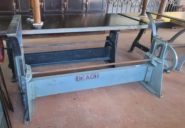 Industrial Beach MFG Cast Iron Adjustable Crank Table Base 63" x 35 1/2" GS00836