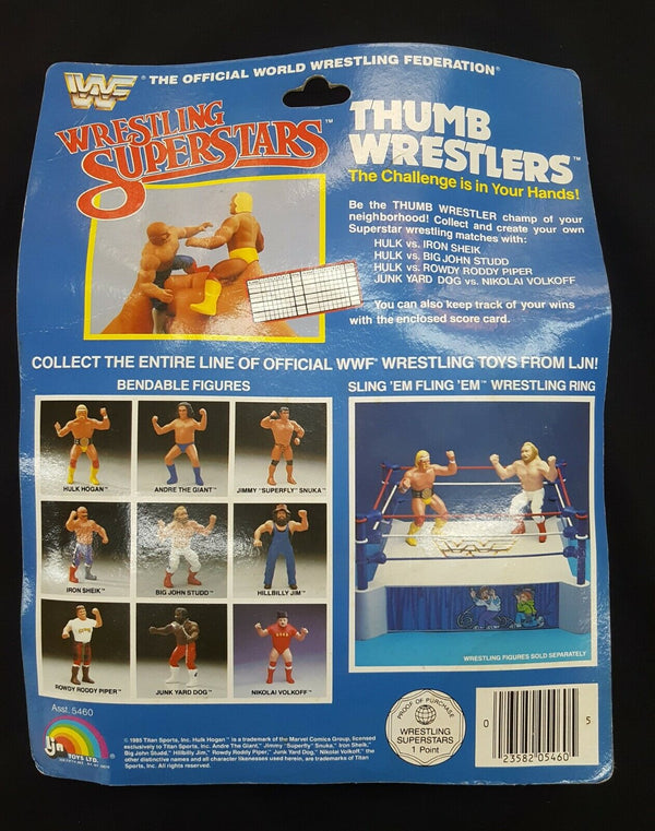 NOS 1985 Superstar Thumb Wrestlers Hulk Hogan & Big John Studd GS00726