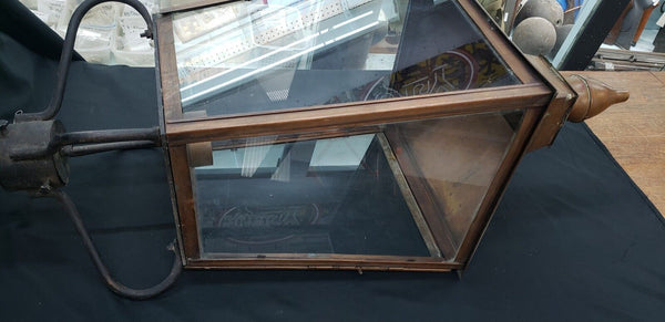 Huge Antique Copper & Glass Lantern Post Light - Local Pick Up