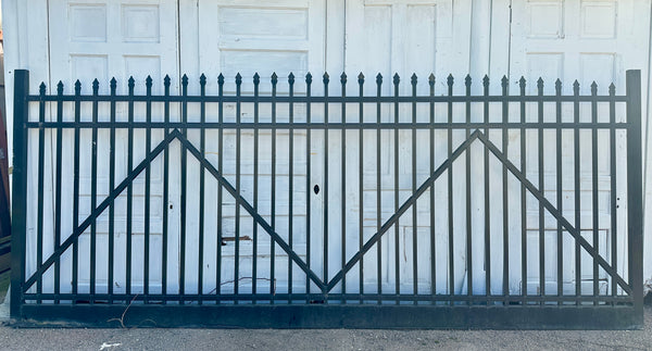 30 Ft Wide Aluminum Driveway Gate Pair GA20447