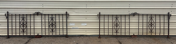2 Matching Pairs of Wrought Iron Porch Railings GA21253