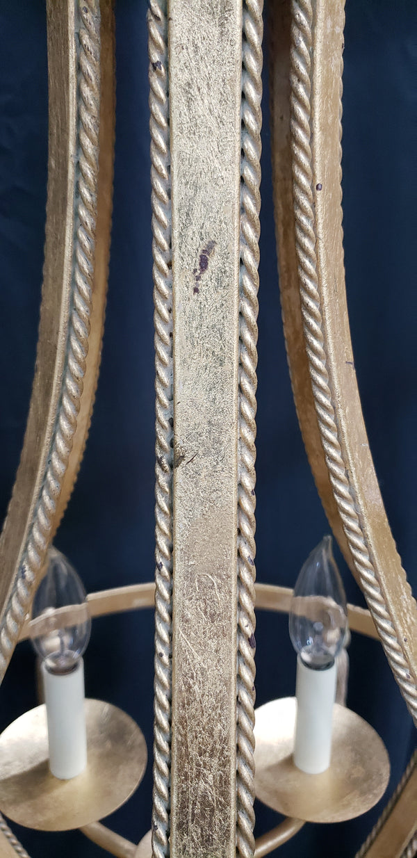 3 Light Tapered Chandelier w/ Chain & Matching Ceiling Cap 30" x 20" GS00955