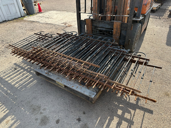 79 Feet of Antique Wrought Iron Hairpin Fencing GA20865