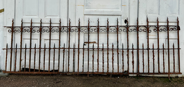 20 Ft of Antique Wrought Iron Garden Gate Fencing GA20490