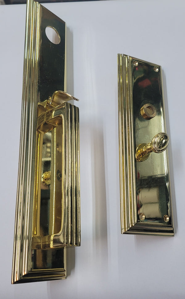 NOS Art Deco Baldwin Tremont Backplates w/ Dead Bolt Space & Thumb Turn GS00806