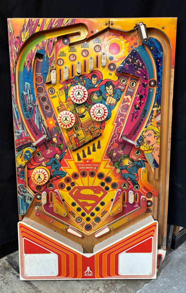 1970s Superman Atari Pinball Playfield GA21330