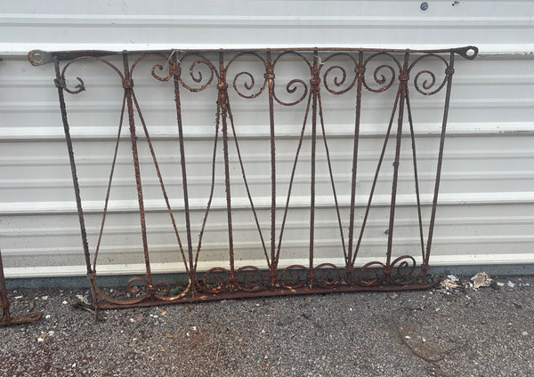 9.5 Feet of Wrought Iron Fence Panels GA21278