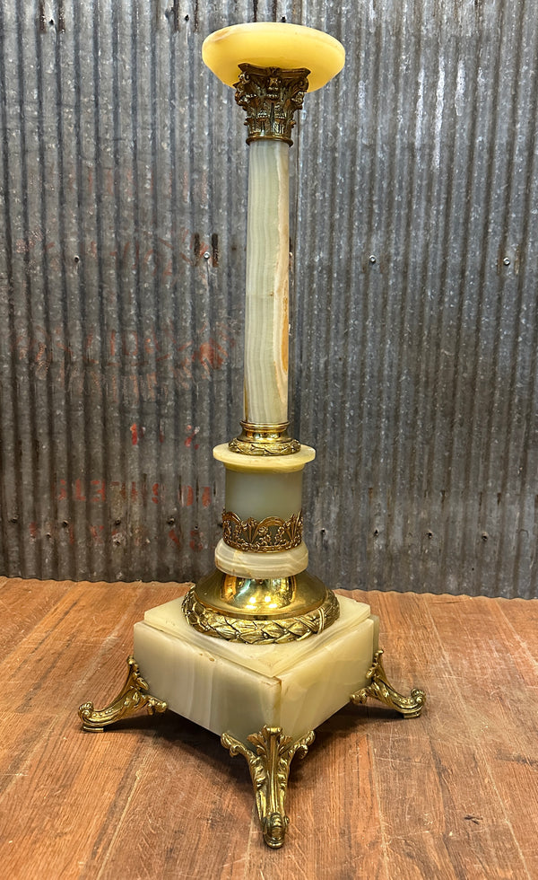 Alabaster Table Base w/ Ionic Capital (No Top) GA20288