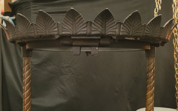 1899 Large Victorian Street Lamp Frame Electrified 29" x 18" GS00840