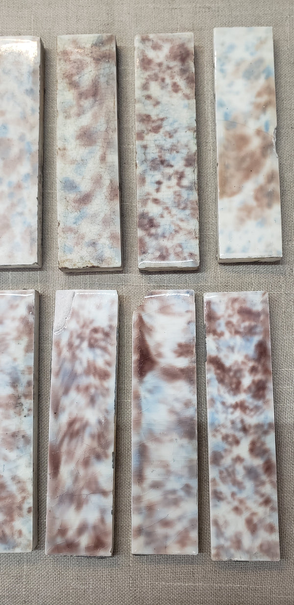 Lot of 35 Cambridge Glazed Fireplace Tiles 6" x 1 1/2" & More GS010940