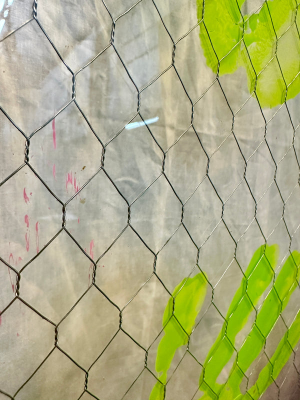 1-Pane Steel & Chicken Wire Glass Door GA20564