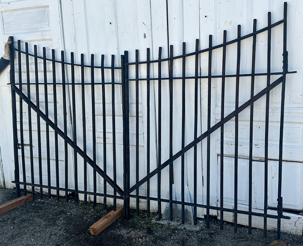 Cascading Arch Driveway Iron Gate Pair - 111" W x 66.5" T - GA20908