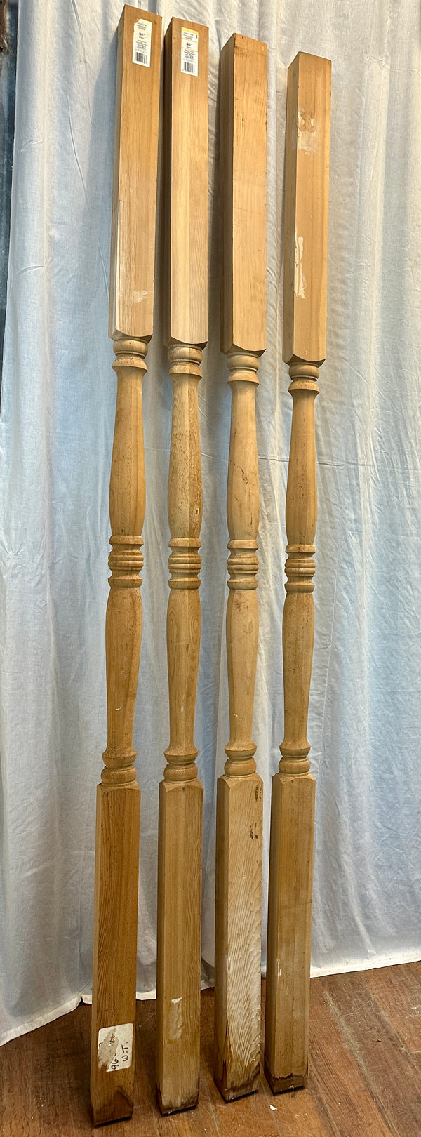 NOS Set of 4 Solid Oak Porch Columns GA20580