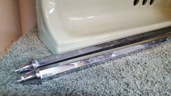 Vintage Green Porcelain Bathroom Sink with 2 Front Chrome Legs - Local Pick Up