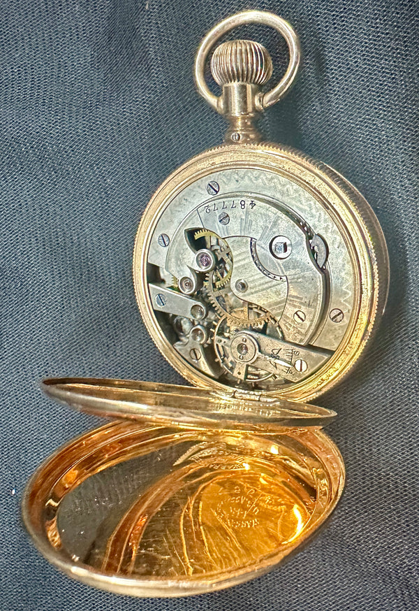 1893 2" Longine 14K Gold Pocket Watch - Size 6, 15 Jewels GA20544