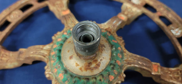 Ornate Cast Iron Christmas Tree Stand or Table Base 12" x 3 3/8" GS00914