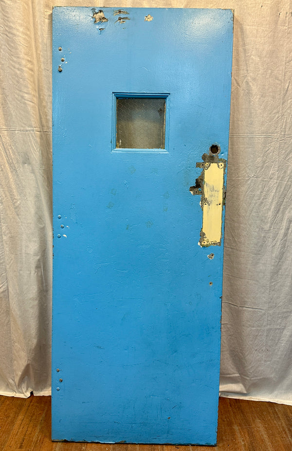 1-Pane Steel & Chicken Wire Glass Door GA20565