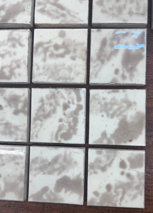 64 TRENT Victorian Fireplace Mottled Glaze Tiles 3"x3" GS010948