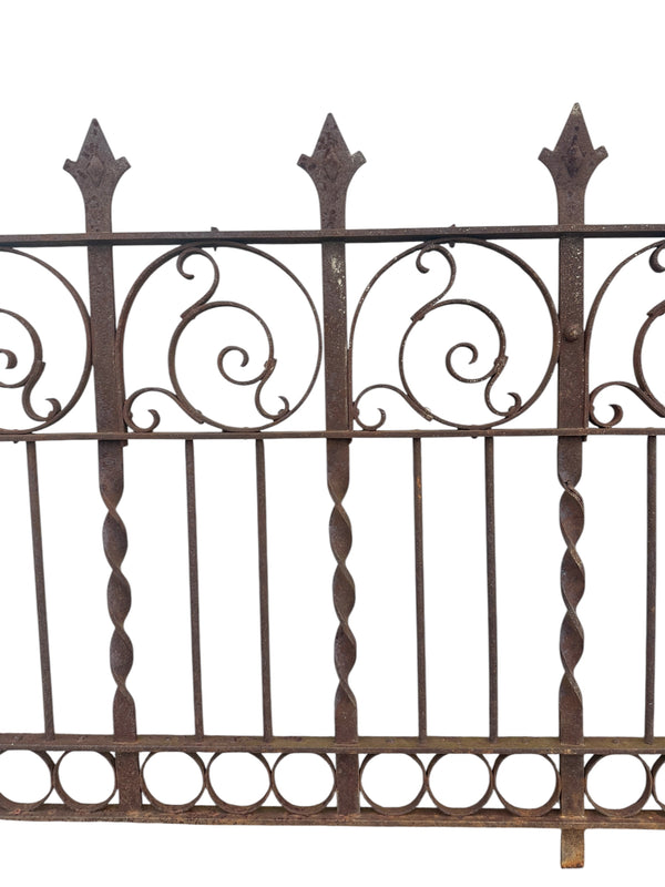 13 Ft of Antique Wrought Iron Garden Fencing GA20874